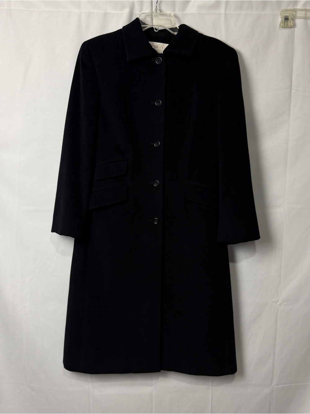 Doncaster Vintage Black Angora Lambswool Long Overcoat Jacket No Size